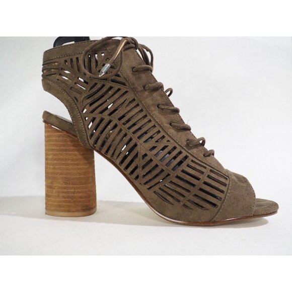 Sam Edelman Rocco Brown Suede Cutout Lace Up Block Heels, Size 9.5 (US) - Picture 9 of 14